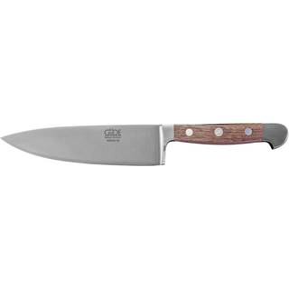 Güde Alpha Walnuss Kochmesser 16 cm - CVM-Messerstahl - Griffschalen Walnussholz - Braun,Silber