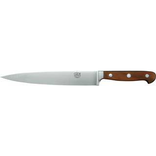 Güde Franz Güde Schinkenmesser 21 cm - CVM-Messerstahl - Griffschalen Pflaumenholz - Braun,Silber