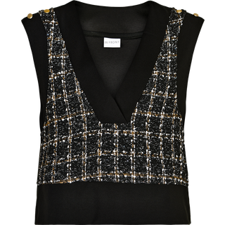 IN FRONT Selma Vest, Farve: Black, Størrelse: M, Dame