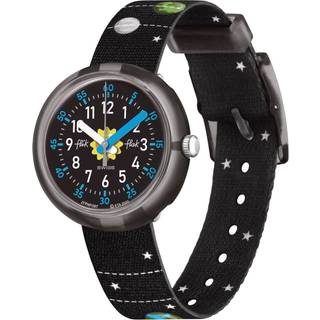 Flik Flak Solar System Quartz Black Dial Black Recycled PET Strap Children’s Watch FPNP097