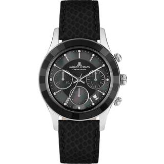 Jacques Lemans 1-2151A Damenuhr Chronograph Schwarz
