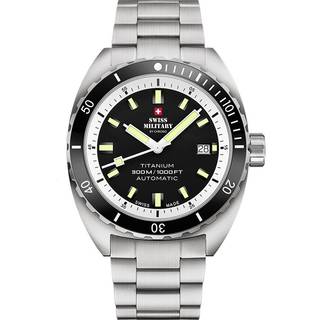 Swiss Military SMA34100.02 Diver Titanium Automatik Herrenuhr 42mm 30ATM