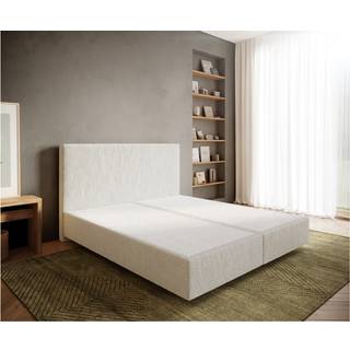 Boxspringgestell Dream-Well 180x200 cm Bouclé Creme-Weiß
