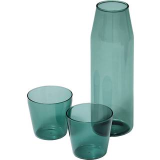 NINE - Milk set of 1 Carafe + 2 glasses Aqua - Glaskander - Julien Renault - Glas