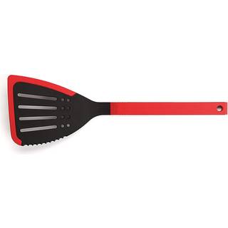 Woll Cook-It Jumbo Pfannenwender mit Silikonrand Schwarz Rot