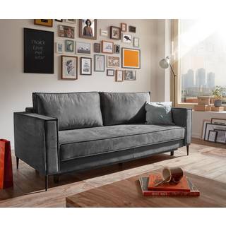 Schlafsofa Thia Velour Graphit 220x100 cm - Graphite