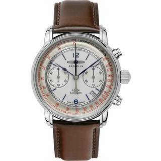 Zeppelin 86145 Los Angeles Sølvfarvet/Læder Ø42 mm
