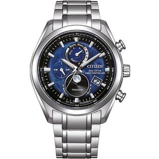 Citizen BY1010-81L Eco-Drive Herrenarmbanduhr Funk-Solar Titan/Blau