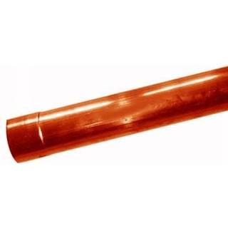 Nedløbsrør 0,6- 87mm(2m) Kobber
