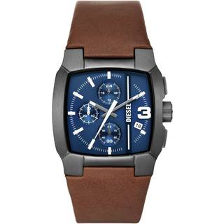 Diesel Cliffhanger Chronograph Brown Leather Strap Blue Dial Men’s Watch DZ4641