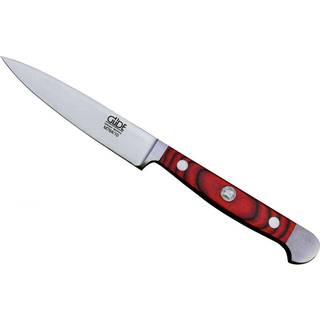 Güde Alpha Mikarta Officemesser / Spickmesser 10 cm - CVM-Messerstahl - Griffschalen Mikarta - Rot,Schwarz,Silber