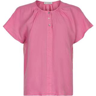 IN FRONT Lino Bluse, Farve: Pink, Størrelse: S, Dame