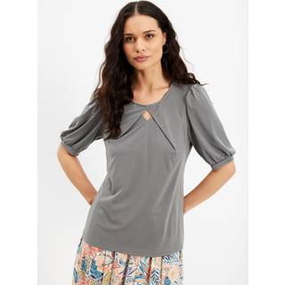 IN FRONT Mila Bluse, Farve: Khaki Green, Størrelse: M, Dame