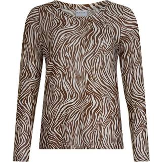 IN FRONT Mesh T-shirt, Farve: Brown, Størrelse: M, Dame
