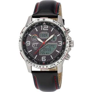 ETT EGT-11573-21L Herrenuhr Solar Titan Funkuhr 43mm 10ATM
