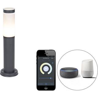 Smart udendørs lampestolpe antracitgrå 45 cm inkl. Wifi P45 - Rox