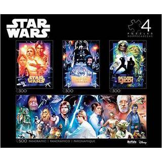Buffalo Games - Star Wars - 4 X 1 Multipack - Multi Piece Jigsaw -puslespil til voksne -udfordrende puslespil perfekt til spilaftener - F?rdig st
