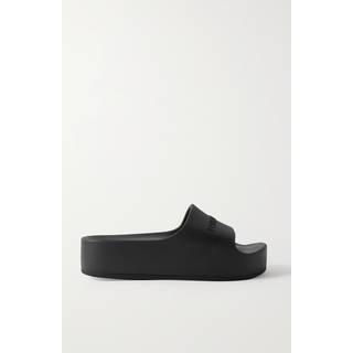 Balenciaga Logo rubber platform slides - black - EU 42