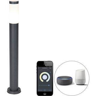Smart udendørs lampestolpe antracitgrå 80 cm inkl. Wifi P45 - Rox