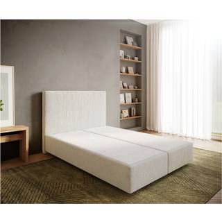 Boxspringgestell Dream-Well 140x200 cm Bouclé Creme-Weiß