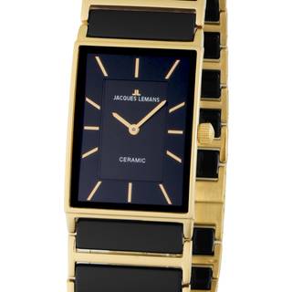 Jacques Lemans 1-1651D York Keramik Damenuhr 20mm 5ATM