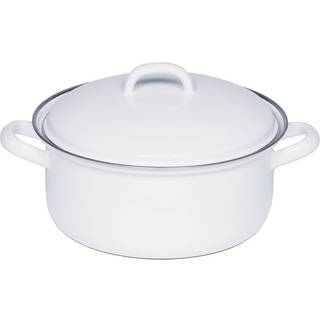 Riess Classic Weiß Kasserolle 16 cm / 1,0 L - Emaille