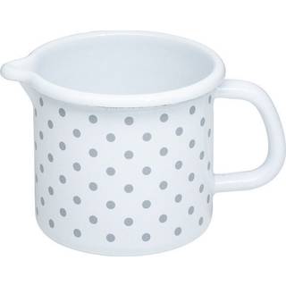 Riess Country Pünktchen Grau Schnabeltopf 10 cm / 0,75 L - Emaille