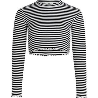 Mads Nørgaard 2X2 Cotton Stripe Tira Top - Sort - str. M