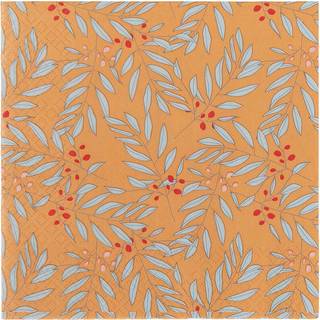 Servietten Zweige orange 33x33cm 20 Stück - Orange