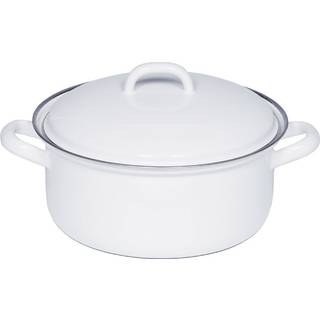 Riess Classic Weiß Kasserolle 12 cm / 0,5 L - Emaille - Weiß
