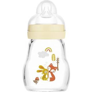 MAM Feel Good Glass Bottle 170 ml 0+ måneder kanin og ræv