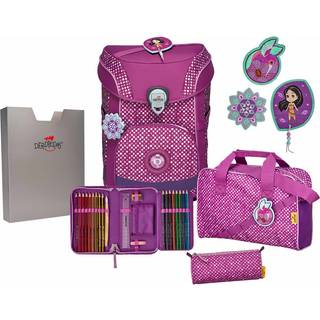 Schulranzen Set ErgoFlex Easy 6tlg. Purple Dots Violett