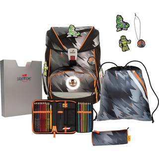 DerDieDas ErgoFlex Exklusiv LED Cyber Dino Schulrucksack Set