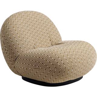 Gubi Pacha Outdoor Loungestol Dedar Chevron Outdoor Fr 022 Moss Green Fod - Loungestole Tekstil Brun - 10106329