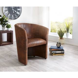 Cocktailsessel Pieder Braun Lounge gepolstert Antik Optik