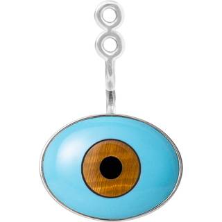 OLE LYNGGAARD COPENHAGEN Lotus Evil Eye sølv ørevedhæng, 1 stk