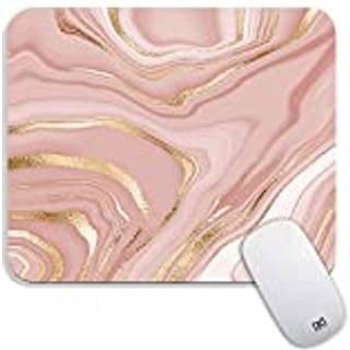 Armanza Square Mus Pad Pink Gold Personaliseret premium-tekstureret brugerdefineret musemåtdesign vaskbar mousepad lycra klud ikke-glider gummi b