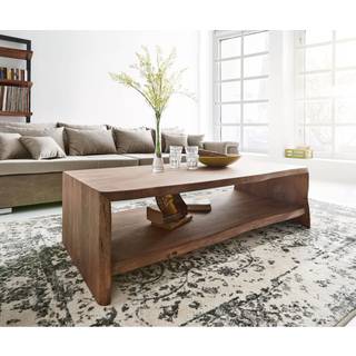 Couchtisch Live-Edge 130x60 cm Akazie Braun Baumkante