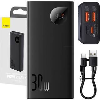 Baseus Adaman2 Digital Display Power Bank 10000mAh - 2xUSB, USB-C, 30W - Sort