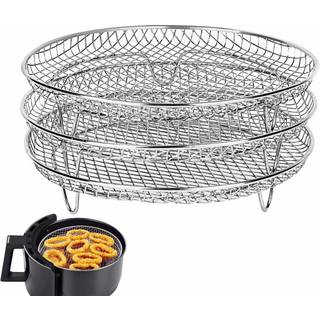 3 stk Air Fryer Rack Airfryer Kurvrum Airfryer i rustfrit stål