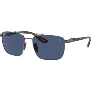 Ray - Ban Mand RB3715M F08580 Solbriller Stål Grå Blå Firkantet Normal