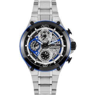 Jacques Lemans Manchester 1-2150D - Herre - 44 mm - Analog - Quartz - Mineralglas