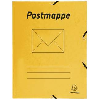 Postmappe mit Gummizug Gelb - gelb