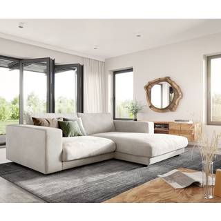 Ecksofa Cubico 250x190 Cord Beige Recamiere rechts