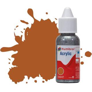 HUMBROL ACRYLIC DROPPER BOTTLE 14ML No 9 Tan - Gloss - Acrylic 14ml