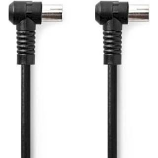 Nedis Coax Cable | IEC (Coax) Han | IEC (Coax) Hun | Nikkelplateret | 120 dB | 75 Ohm | Quad Skærmet | 1.50 m | Runde | PVC | Sort | Label