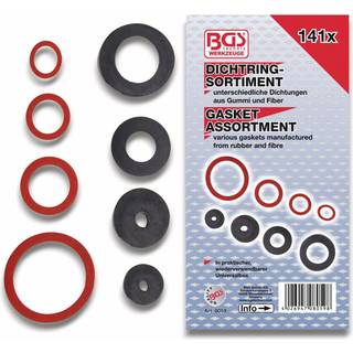 BGS Pakningsringesortiment fiber/gummi. 141 dele