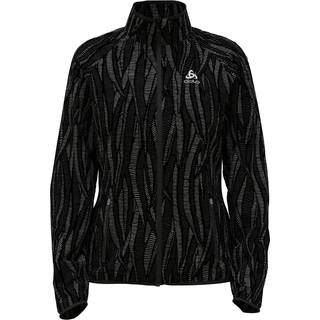 Odlo Essential Light Print Running Jacket Women - Black, Size M - black