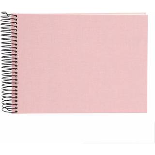 Spiralalbum 24x17cm Leinen 40 weiße Seiten - Rosé