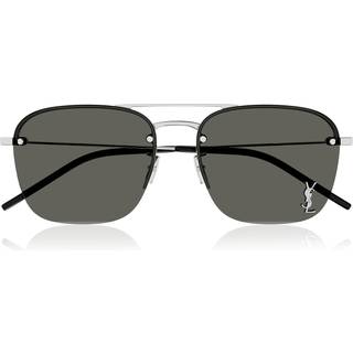 Saint Laurent SL 309 M Asian Fit 002 57 Solbriller Kvinder Silver - Silver - 57mm